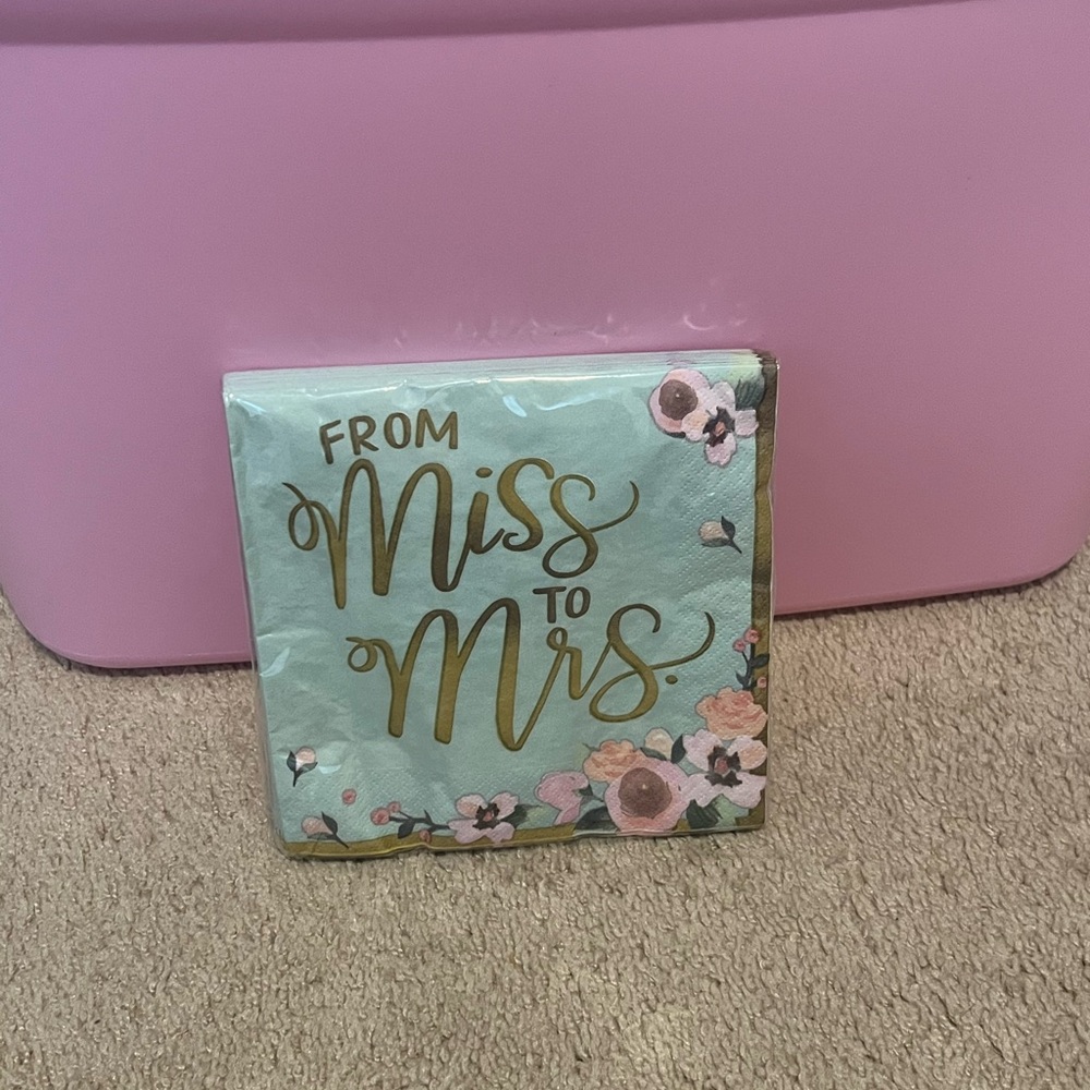 Floral 'From Miss to Mrs' Napkins